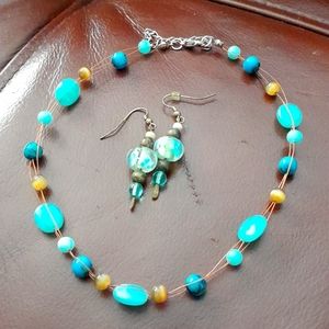 Necklace and earrings